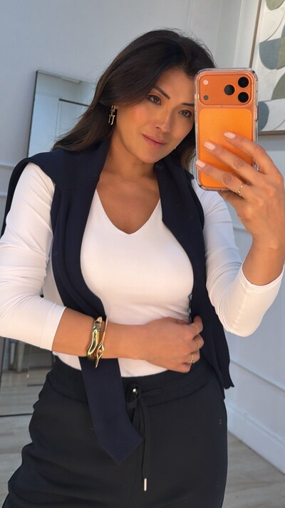 FotoBlusa Suplex Decote V Camila Manga Longa