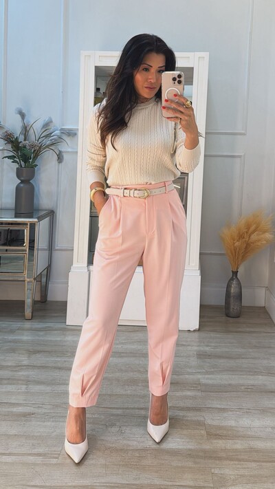 Foto Blusa Tricot Gola Careca Paloma Trançados Pela Peça