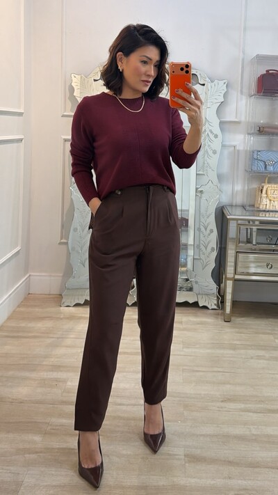 Foto Blusa Tricot Alice Detalhe Faixa Com Nervura Canelada Frontal