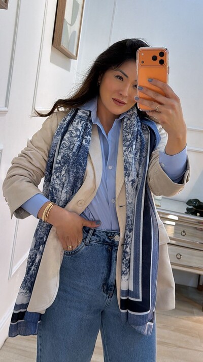 FotoPashimina Estampada Retangular