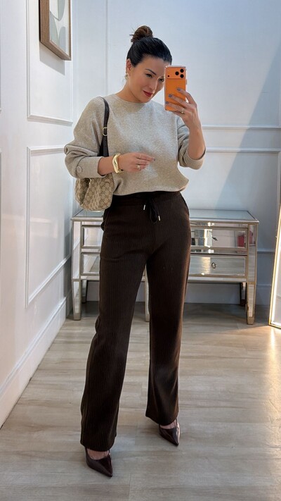 Foto Blusa Tricot Marina Punhos Largos Canelados Detalhe De Botão