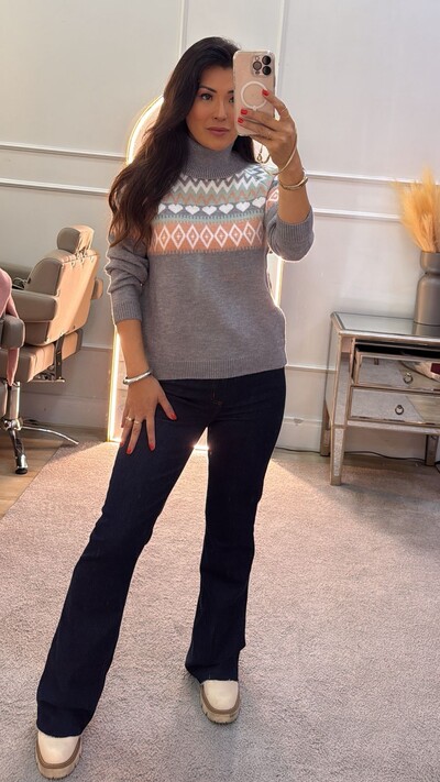 Foto Blusa Tricot Estampado Multicolor Angelica