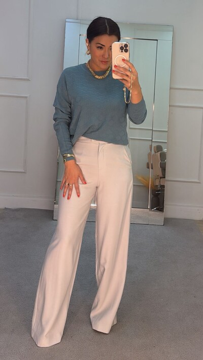 Foto Blusa Tricot Nathalia Losangos Texturizados Pela Peça