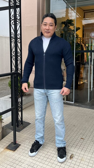 Foto Suéter Tricot Pedro Gola Alta Zíper Frontal