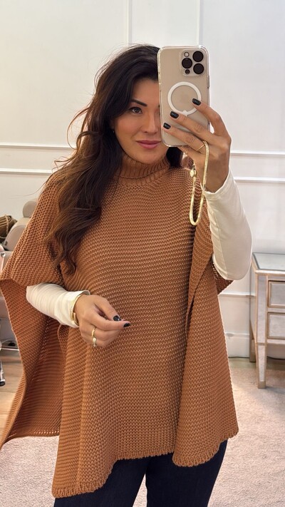 FotoPoncho Tricot Luana Gola Rolê