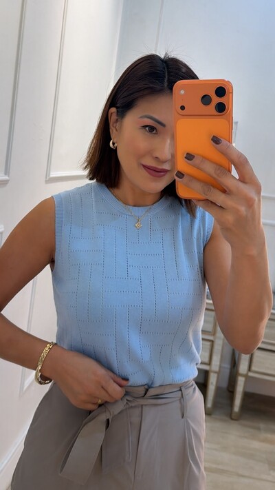 Foto Blusa Regata Tricot Luana Com Entremeios
