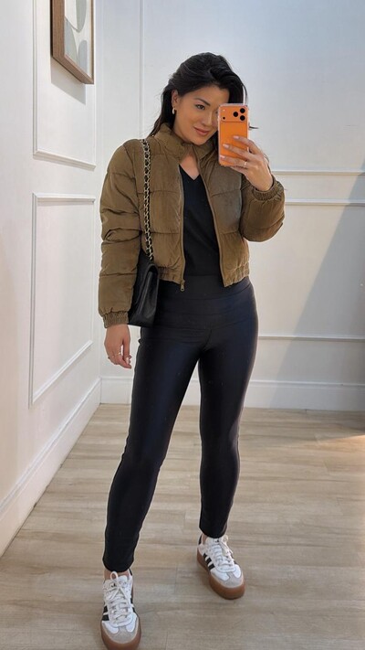 Foto Jaqueta Bomber Veludo Cotelê Rebeca Pespontos Na Horizontal