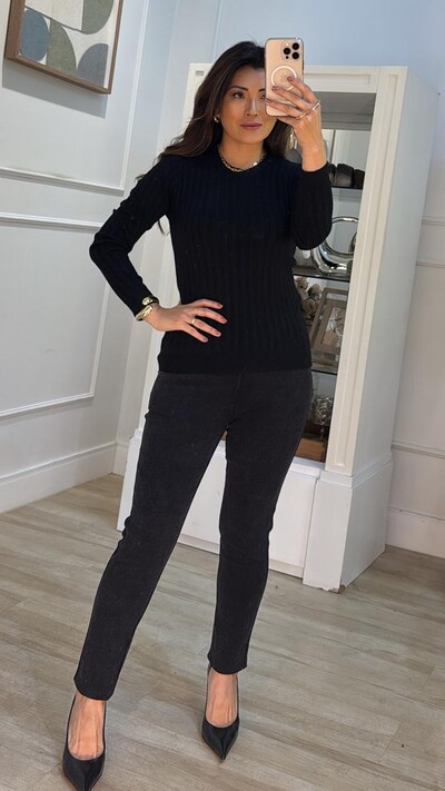 Foto Blusa Tricot Flora Canelados Largos E Detalhes Texturizados