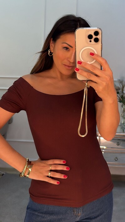 FotoBlusa Canelada Ombro A Ombro Juliana