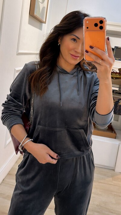 FotoJaqueta Casaco Pullover Plush Jessy Com Capuz