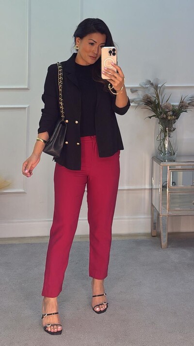 Foto Blazer Alfaiataria Shirley Botão Com Detalhe Zigue Zague