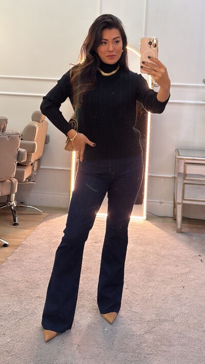 Foto Blusa Cacharrel Tricot Maddie Detalhes Trançados E Ondulações