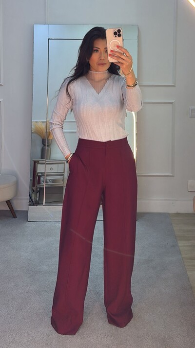 Foto Calça Pantalona Mafe Com Botão Forrado