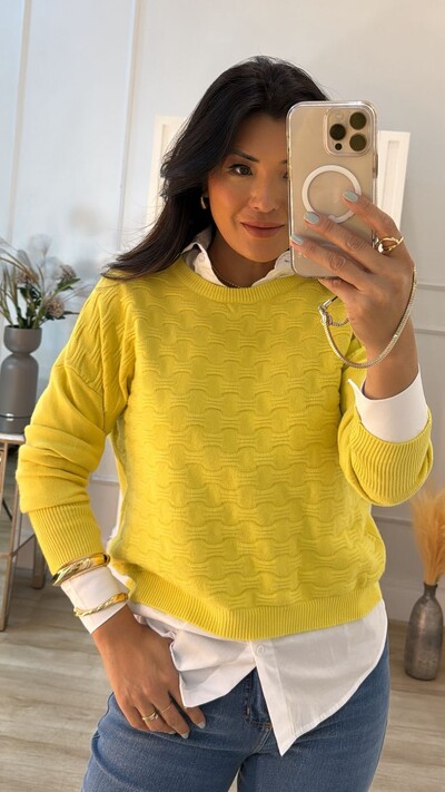 FotoBlusa Tricot Juju Nervuras Horizontais
