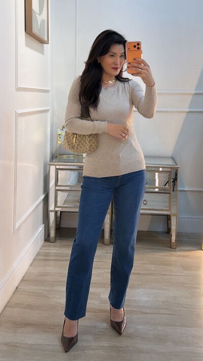 Foto Blusa Tricot Mayara Punhos E Barrado Largos Canelados