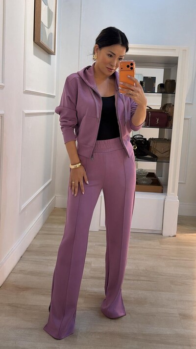 Foto Conjunto Moletom Margareth Blusa E Calça Pantalona