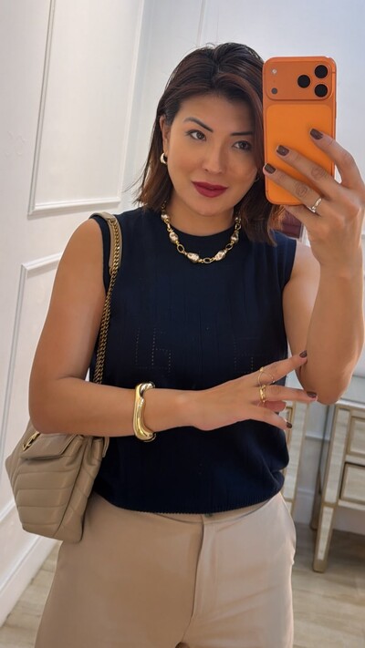 Foto Blusa Regata Tricot Luana Com Entremeios