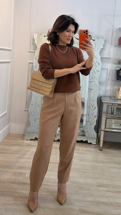 Foto Blusa Tricot Ingrid Detalhe Relevo Geométrico Texturizado