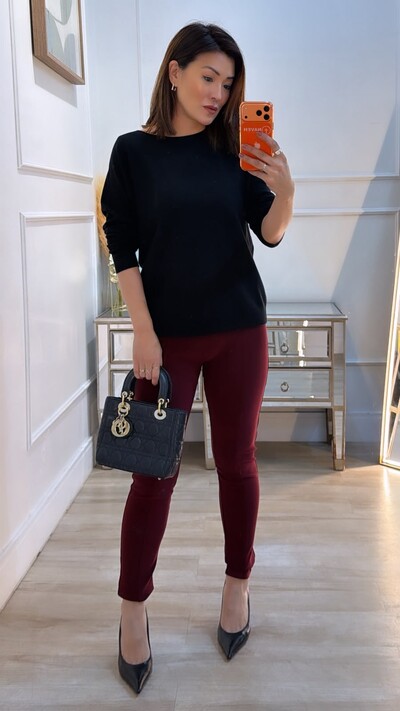 Foto Blusa Tricot Mangas Longas Jussara Texturas Detalhe Vazado