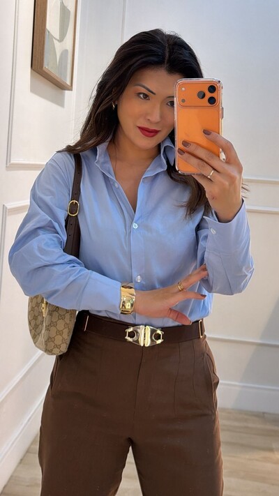 FotoMaxi Camisa Talita Com Pregas Nos Punhos