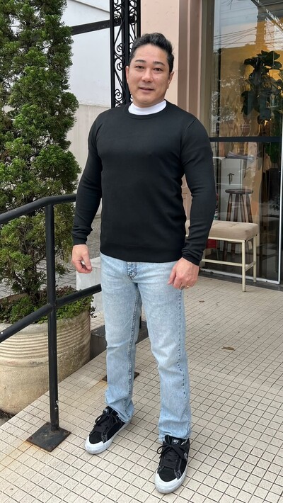 Foto Suéter Tricot Gola Careca Fabio Mangas Longas
