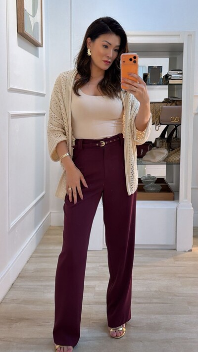 Foto Kimono Tricot Vazado Fabi Mangas 3/4