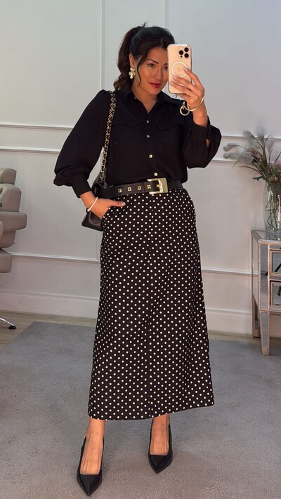 Foto Camisa Crepe Belle Lapela Em Nuvem