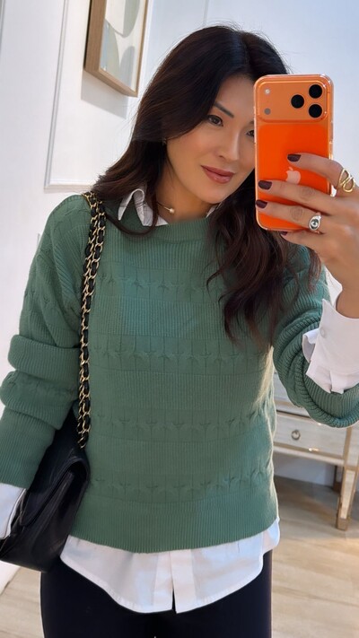Foto PRÉ-VENDA DATA ESTIMADA PARA O DIA 09/06 Blusa Tricot Isadora Detalhe De Nervuras Caneladas E Trança