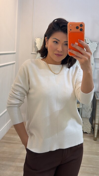 Foto Blusa Tricot Alice Detalhe Faixa Com Nervura Canelada Frontal