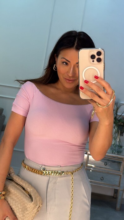 FotoBlusa Canelada Ombro A Ombro Juliana