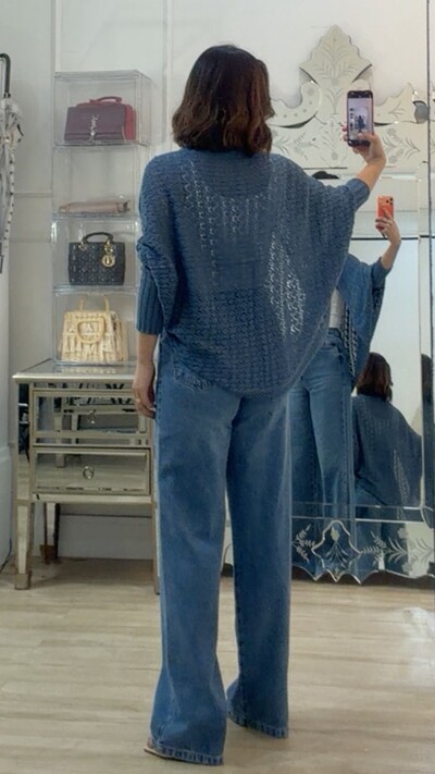 Foto Kimono Capa Tricot Lulu Punhos Largos Canelados
