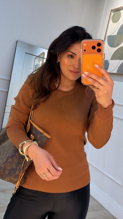 FotoBlusa Tricot Manoela Punhos E Barrado Canelados