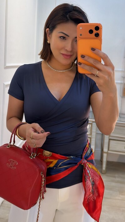 Foto Blusa Cachequer Suplex Mangas Curtas Renata Decote V