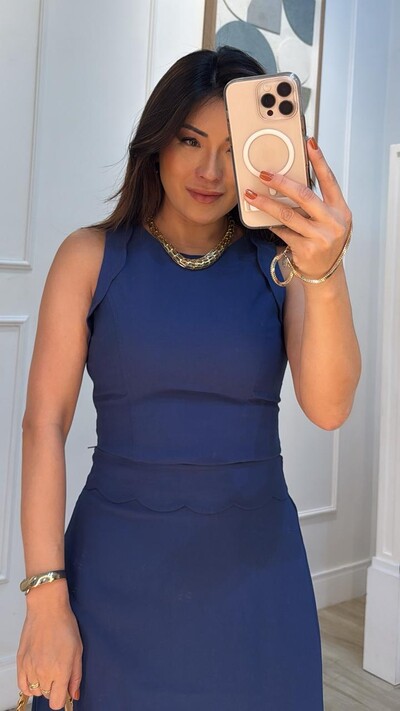 FotoBlusa Cropped Twill Fatima Com Babado Nuvem