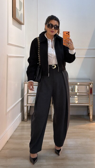 Foto Jaqueta Casaco Suede Giovana Gola Ovelhinha