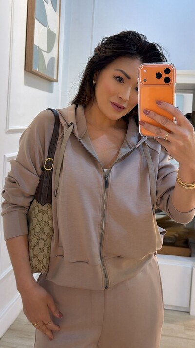 FotoConjunto Moletom Blusa E Calça Jamile Botões Laterais