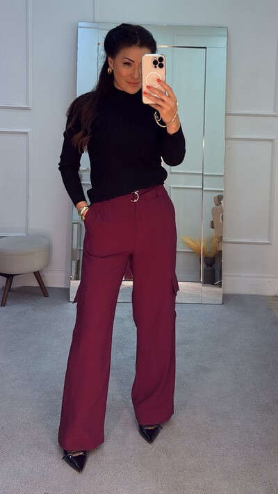 Foto Blusa Tricot Nervuras Verticais Roberta Gola Alta Canelada