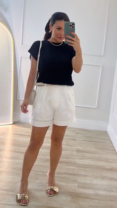 Foto Blusa Ampla Tricot Julie Gola Canoa