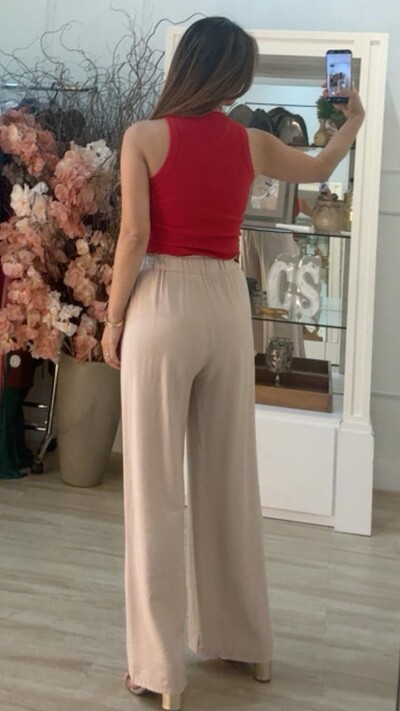 FotoCalça Pantalona Pietra Pala Larga Com Elástico