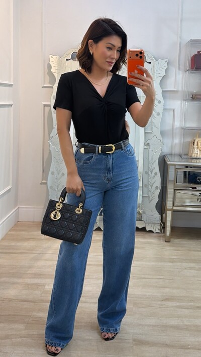 Foto Blusa De Malha Camila Decote V Detalhe Transpassado