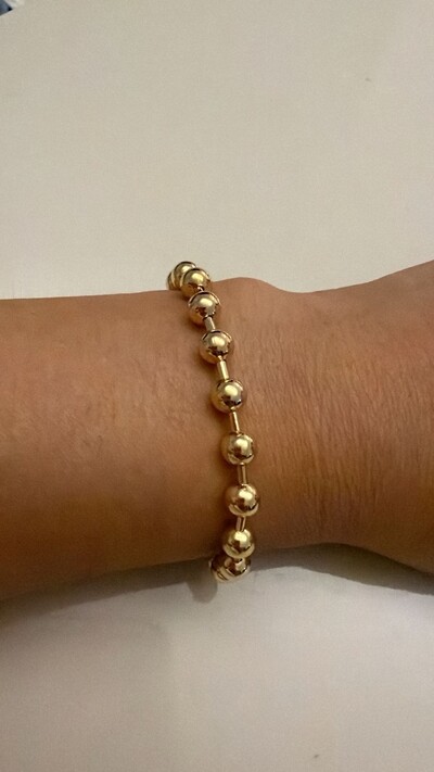 Foto Bracelete Com Mini Esferas Ajuste Regulável