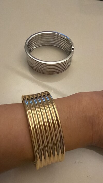 Foto Bracelete Largo Com Nervuras Texturizadas