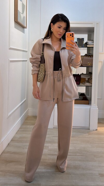 Foto Conjunto Moletom Samira Parka e Calça Pantalona