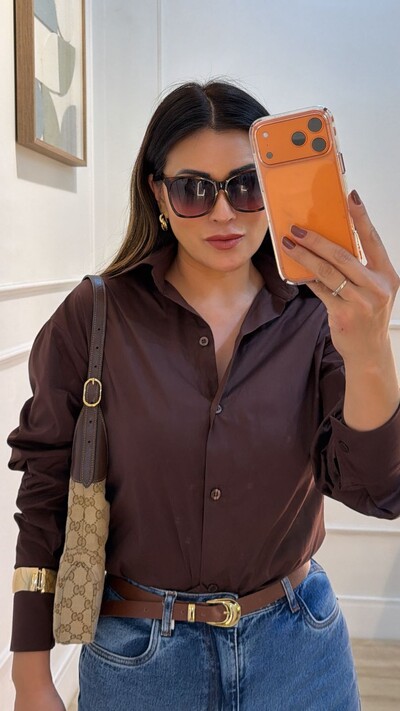 FotoMaxi Camisa Talita Com Pregas Nos Punhos