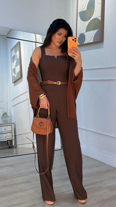 Foto PRÉ-VENDA DATA ESTIMADA DE ENVIO DIA 02/05 Kimono Tricot Vazado Fabi Mangas 3/4