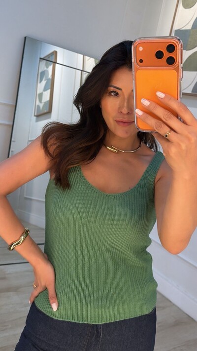 FotoBlusa Regata Básica Tricot Lilian Alças Largas