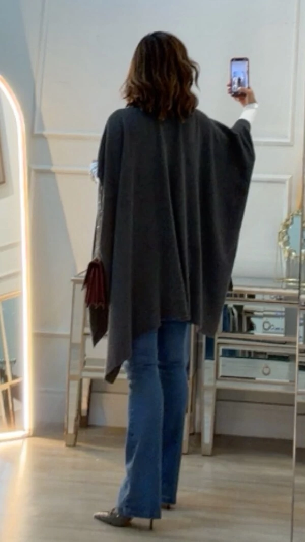 Poncho Tricot Raika Transpasse Frontal