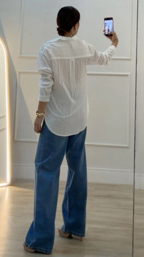 Camisa Texturizada Patricia Com Entremeios