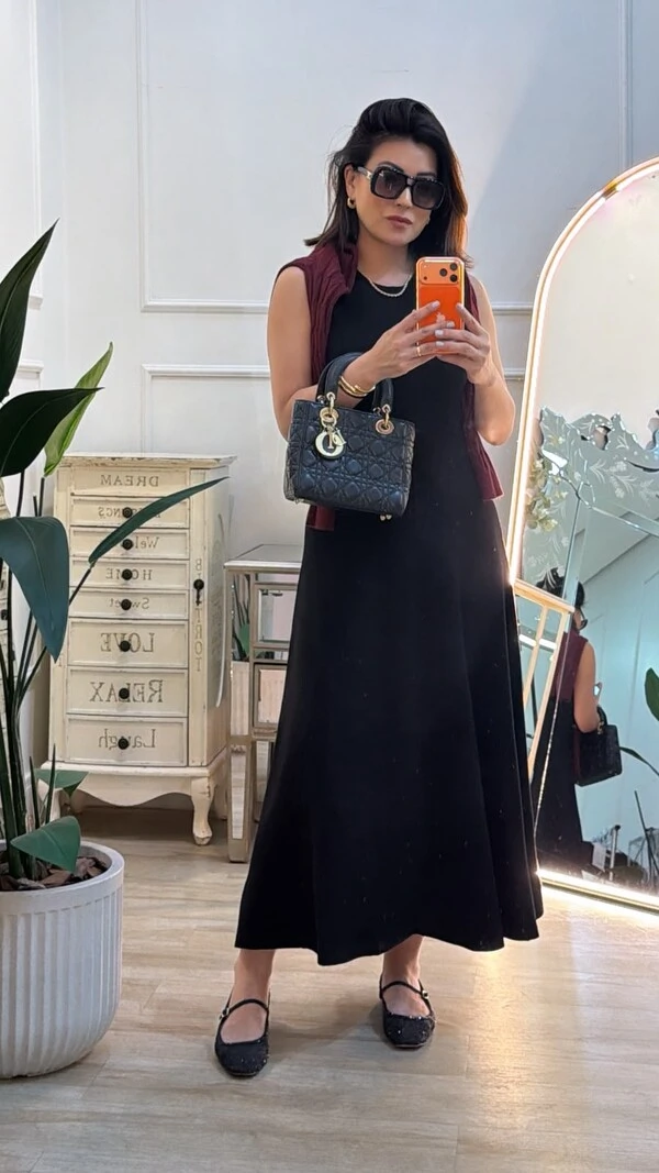 Vestido Midi Malha Giselle Alças Largas