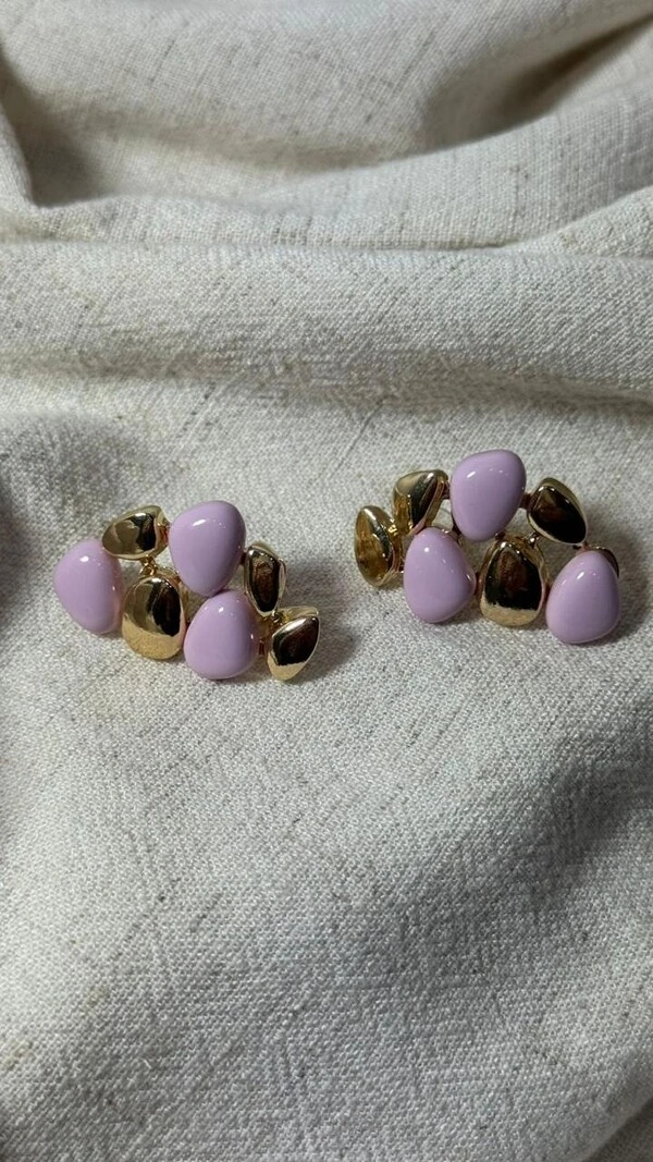 Brinco Pedras Bicolor